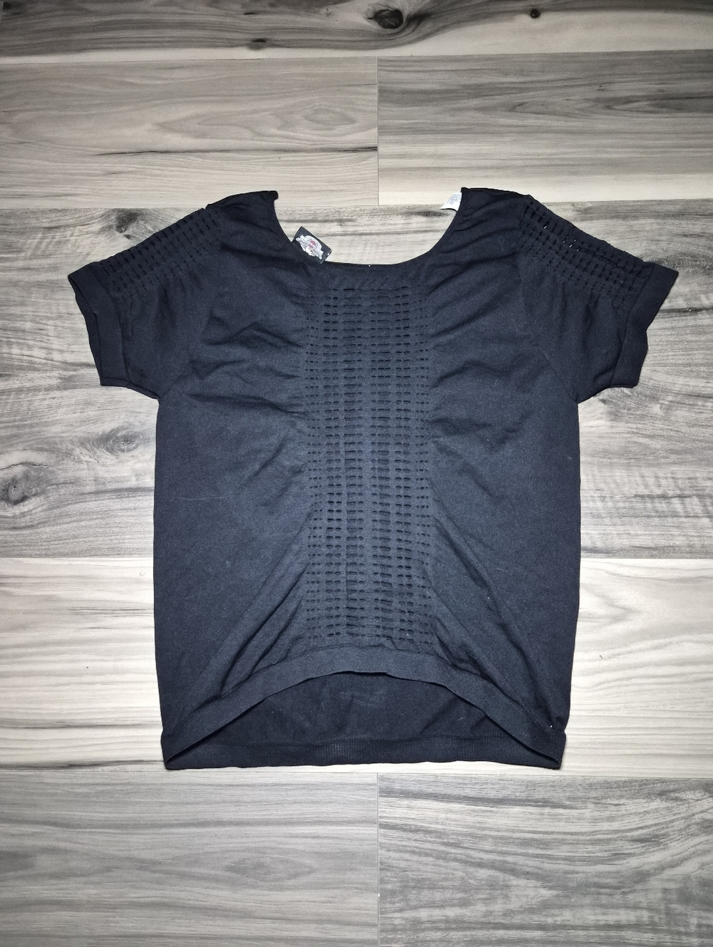 Harley-Davidson Black Short Sleeve Tee Stretchy with Skull Crest